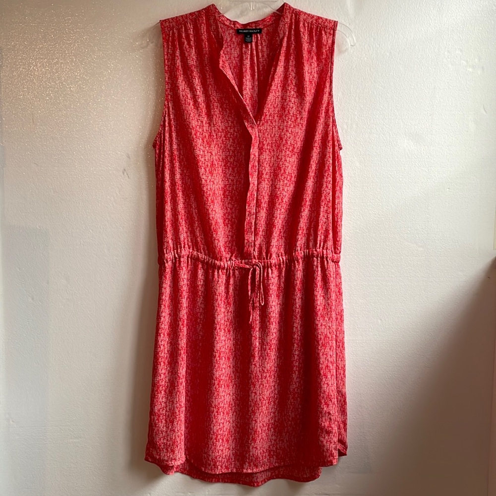 Hilary Radley adjustable waist covered button front sleeveless dress size 12